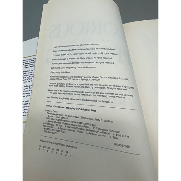 Glorious the end of days appearing hardcover book Tim Lahaye & Jenkins READ - Picture 6 of 6